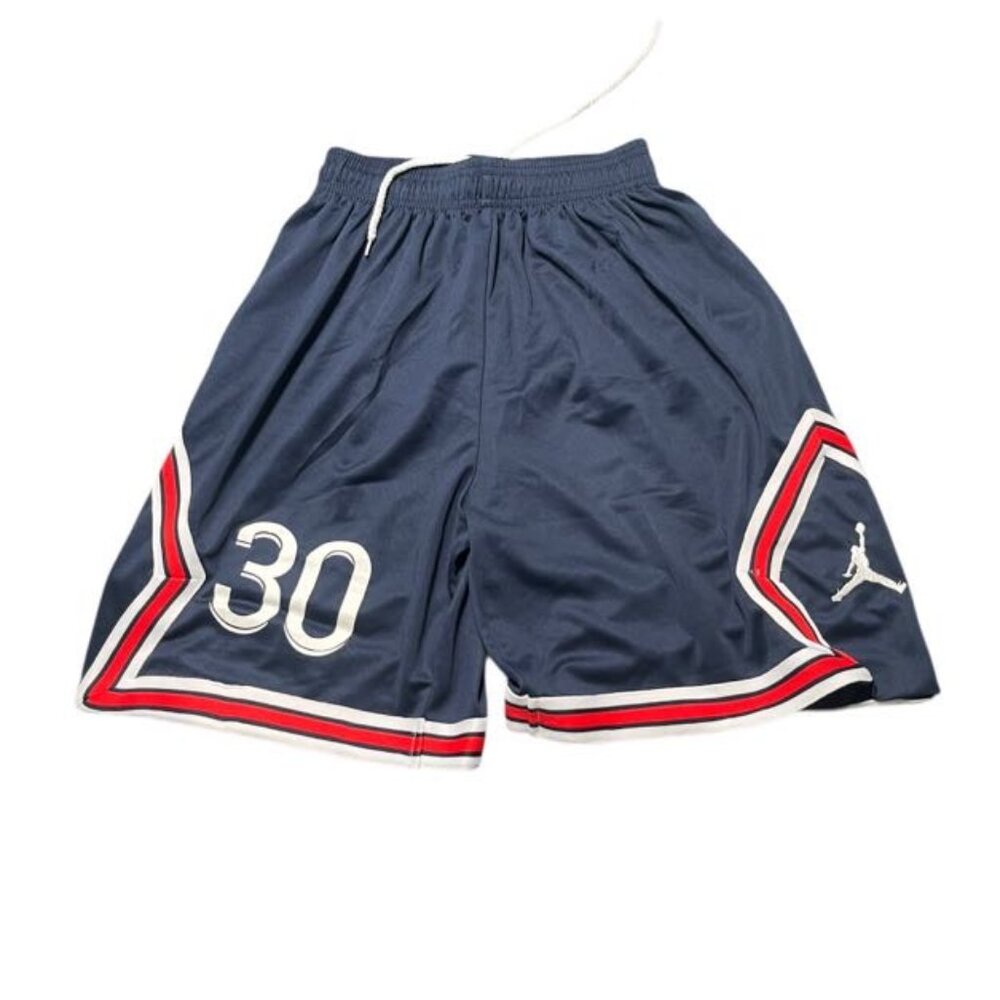 Nike Jordan Shorts Men's Large Navy Red White Logo Drawstring Basketball Summers